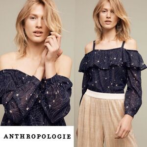 Like New Anthropologie Floreat Starlit Off-the-Shoulder Top
